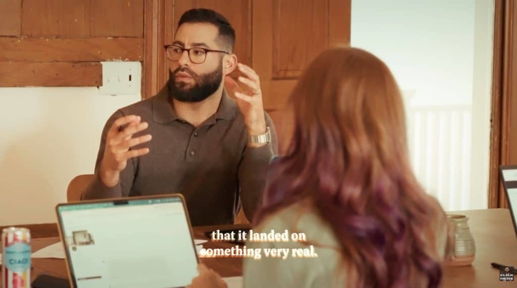 image of Nico Misleh explaining compounded hrt medications to students