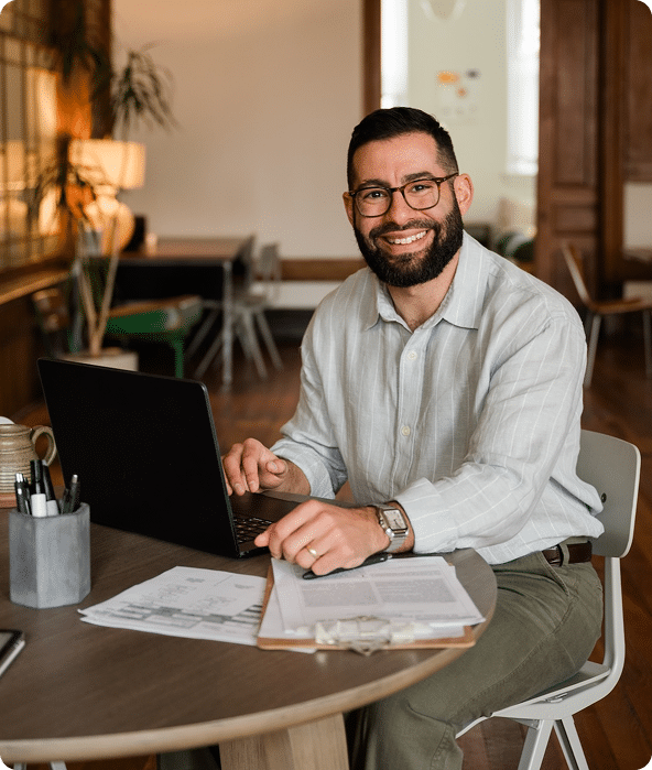 A professional portrait of a male healthcare provider Nico Misleh looking confident and approachab